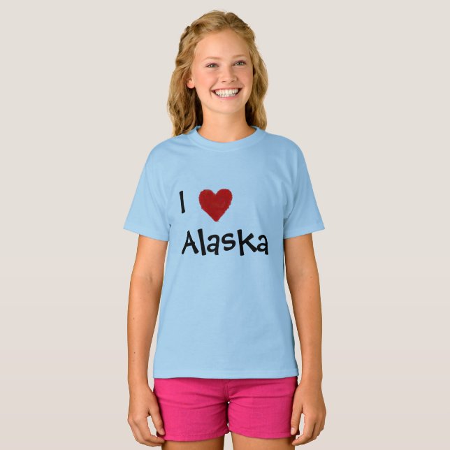 Camiseta Eu amo Alasca (Frente Completa)