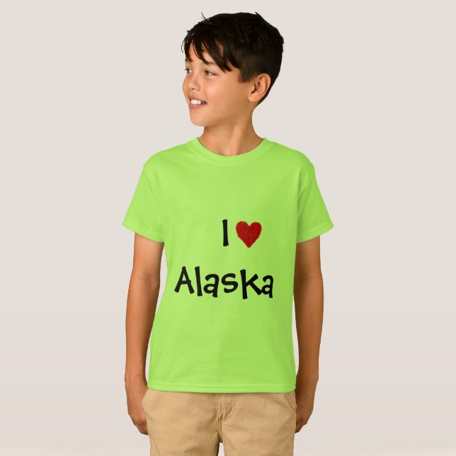 Camiseta Eu amo Alasca (Frente Completa)