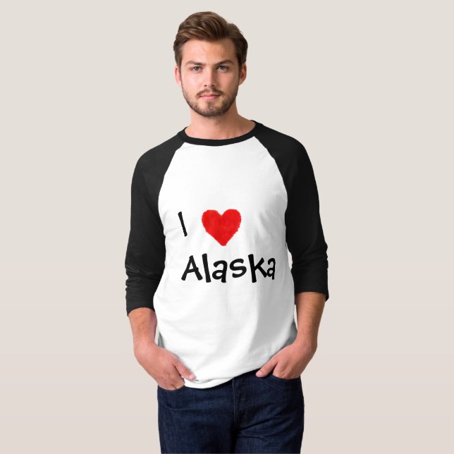 Camiseta Eu amo Alasca (Frente Completa)