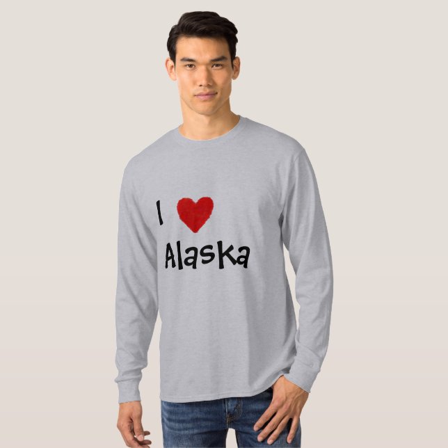 Camiseta Eu amo Alasca (Frente Completa)
