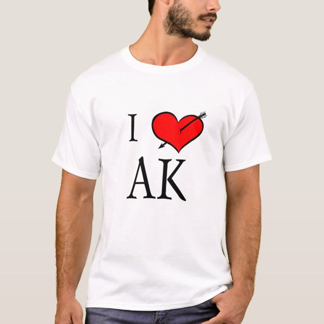 Camiseta Eu amo Alaska (Frente)