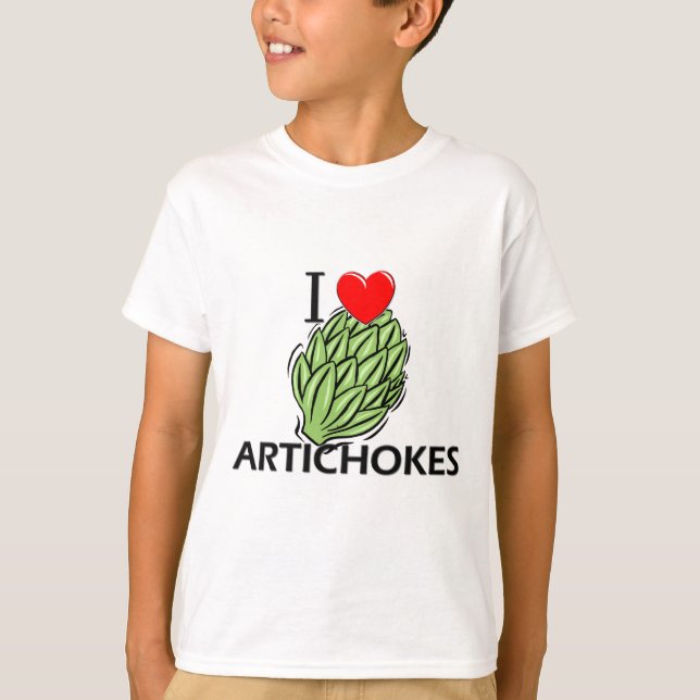Camiseta Eu amo alcachofras (Frente)