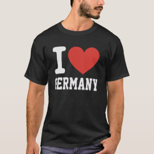 Camiseta Eu Amo Alemanha Coração Souvenir Amantes Orgulho V