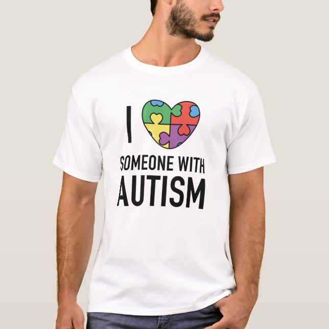 Camiseta Eu Amo Alguém Com Autismo (Frente)