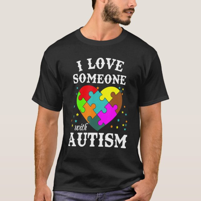 Camiseta Eu Amo Alguém Com Autismo (Frente)