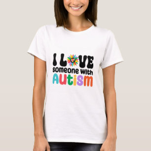 Camiseta Eu Amo Alguém Com Autismo