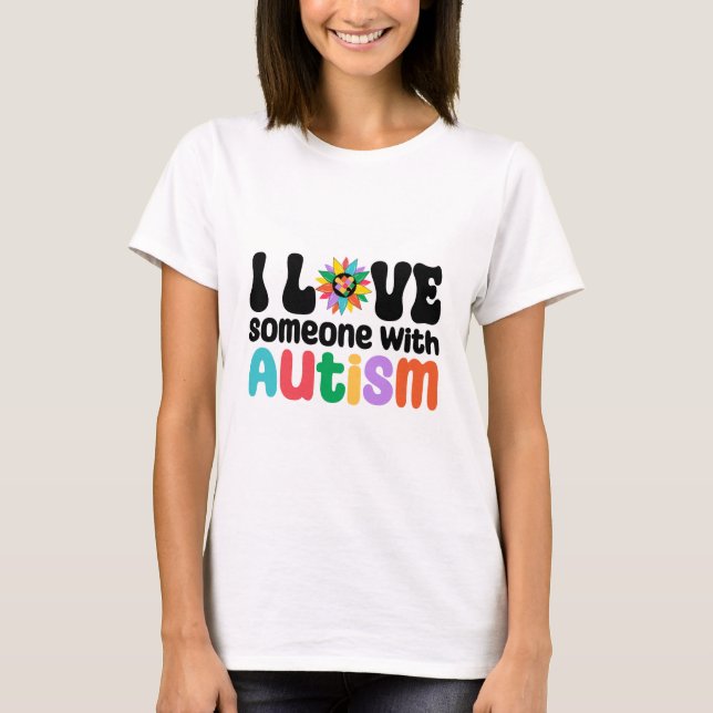 Camiseta Eu Amo Alguém Com Autismo (Frente)