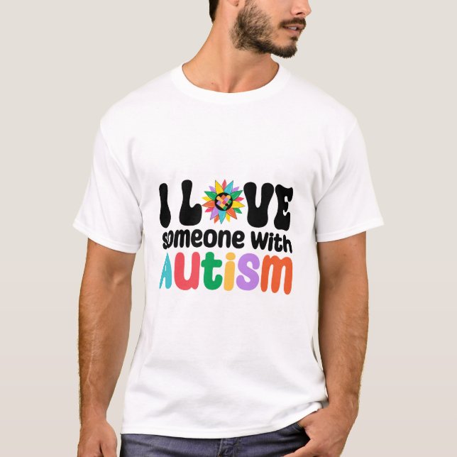 Camiseta Eu Amo Alguém Com Autismo (Frente)
