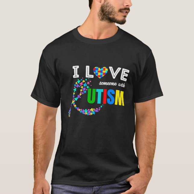 Camiseta Eu Amo Alguém com Autismo (Frente)