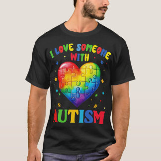 Camiseta eu amo alguém com autismo