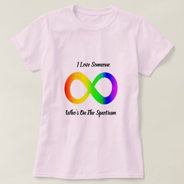 Camiseta Eu Amo Alguém com Autismo (Frente do Design)