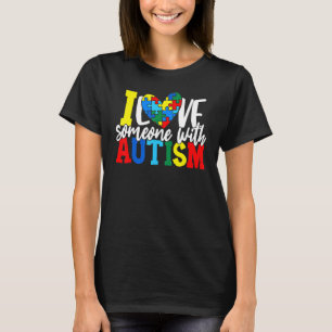 Camiseta Eu Amo Alguém Com Autismo Conscientização Autista