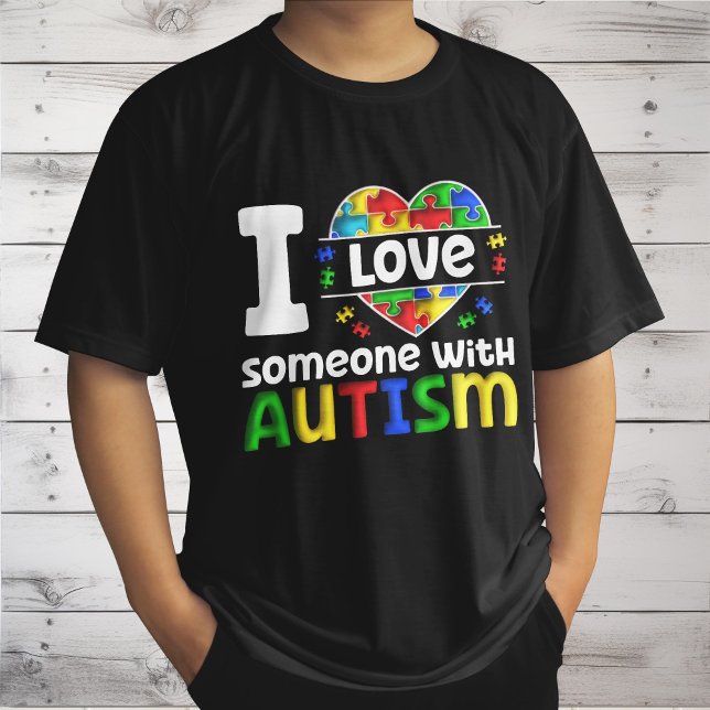 Camiseta Eu Amo Alguém com Autismo, Presente de Conscientiz (Criador carregado)
