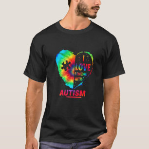 Camiseta Eu Amo Alguém Com Autismo Tie Dye Conscientização