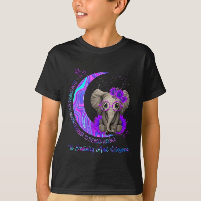 Camiseta Eu Amo Alguém Com Câncer de pâncreas À Lua (Frente)