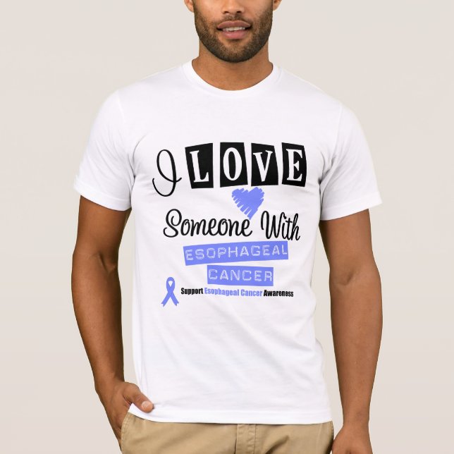 Camiseta Eu amo alguém com cancer esofágico (Frente)