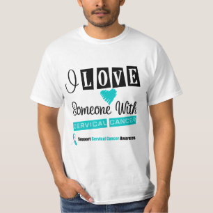 Camiseta Eu amo alguém com cancro do colo do útero