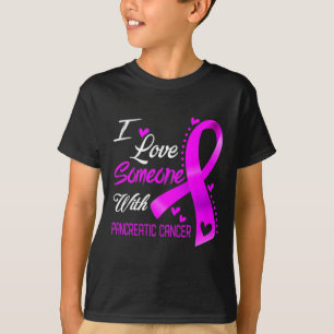 Camiseta Eu Amo Alguém Com Consciência Do Câncer de pâncrea