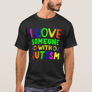 Camiseta Eu amo alguém com Consciencialização da Criança Au