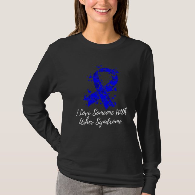 Camiseta Eu Amo Alguém Com Conscientização da Síndrome de U (Frente)