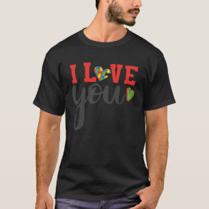 Camiseta Eu Amo Alguém Com Conscientização do Autismo Autis