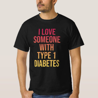 Camiseta Eu Amo Alguém Com Diabetes Tipo 1