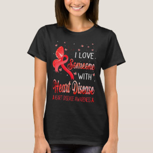Camiseta Eu Amo Alguém Com Doença Cardíaca Sensibilização R