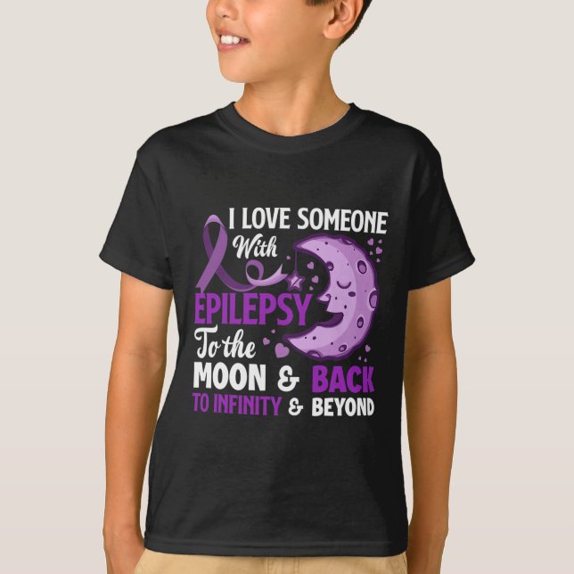 Camiseta Eu Amo Alguém Com Epilepsia Apoiando Epilepsia Awa (Frente)