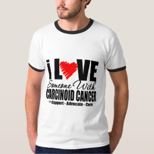 Camiseta EU AMO alguém com os presentes CARCINOID do CANCE