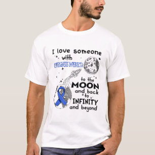 Camiseta Eu amo alguém com osteogênese imperfecta