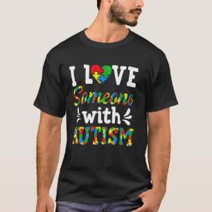 Camiseta Eu Amo Alguém Com Quebra-Cabeça Coração Conscienti