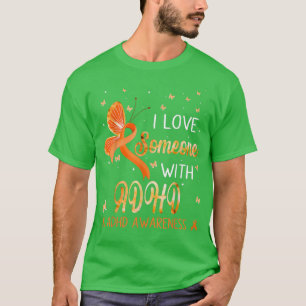 Camiseta Eu Amo Alguém Com Sensibilização Para O TDAH Faixa