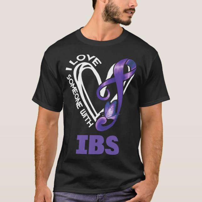 Camiseta Eu amo alguém com síndrome de Bowel Irritável IBS  (Frente)