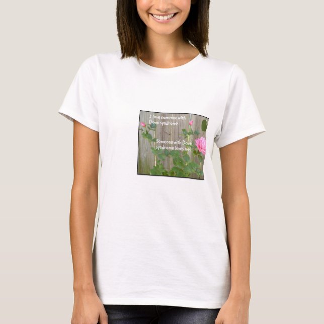 Camiseta Eu amo alguém com Síndrome de Down (Frente)