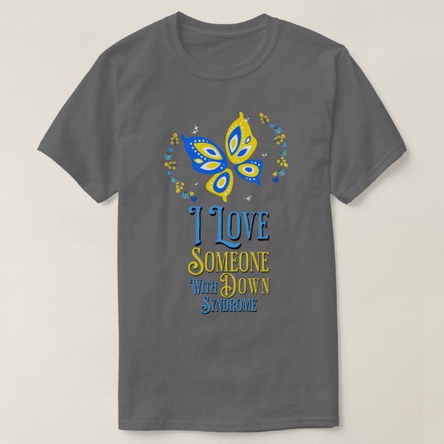 Camiseta Eu amo alguém com Síndrome de Down1 (Frente do Design)