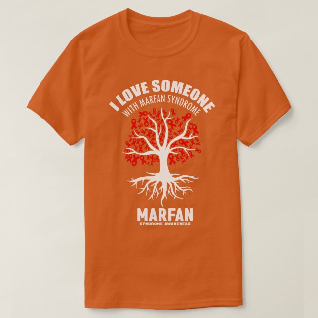Camiseta Eu Amo Alguém Com Síndrome De Marfan Marfan Awaren (Frente do Design)