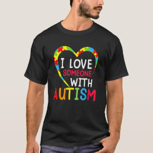 Camiseta Eu Amo Alguém Com Suporte ao Autismo Conscientizaç