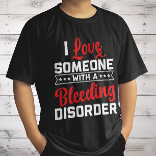 Camiseta Eu Amo Alguém Com Uma Doença Hemorrágica Fita Verm