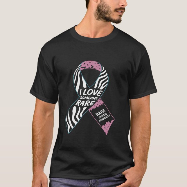 Camiseta Eu Amo Alguém Doença Rara da Fita Zebra Conscienti (Frente)