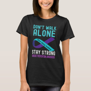 Camiseta Eu Amo Alguém Que Prevenir Suicídio Em Teal-Purple