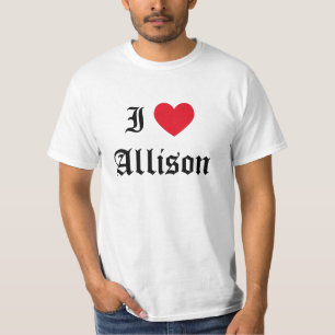 Camiseta Eu Amo Allison