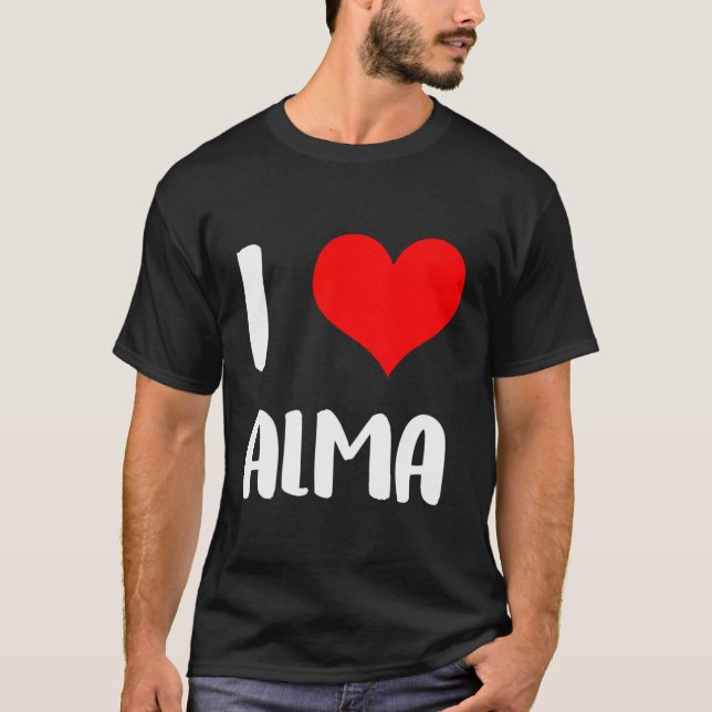 Camiseta Eu Amo Alma Desculpe Senhoras Caras Corações 3 (Frente)