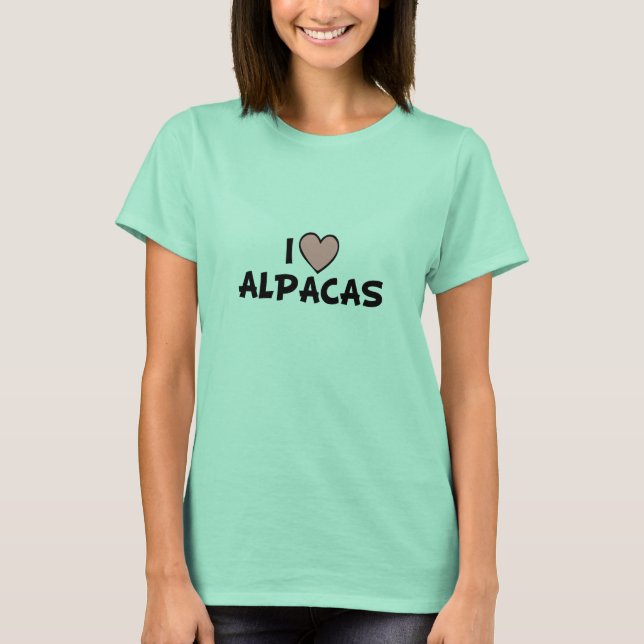 Camiseta Eu Amo Alpacas (Frente)