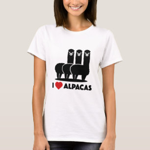 Camiseta Eu Amo Alpacas