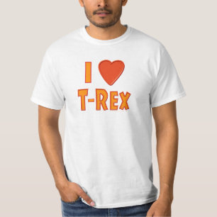 Camiseta Eu amo amantes do dinossauro de Rex do