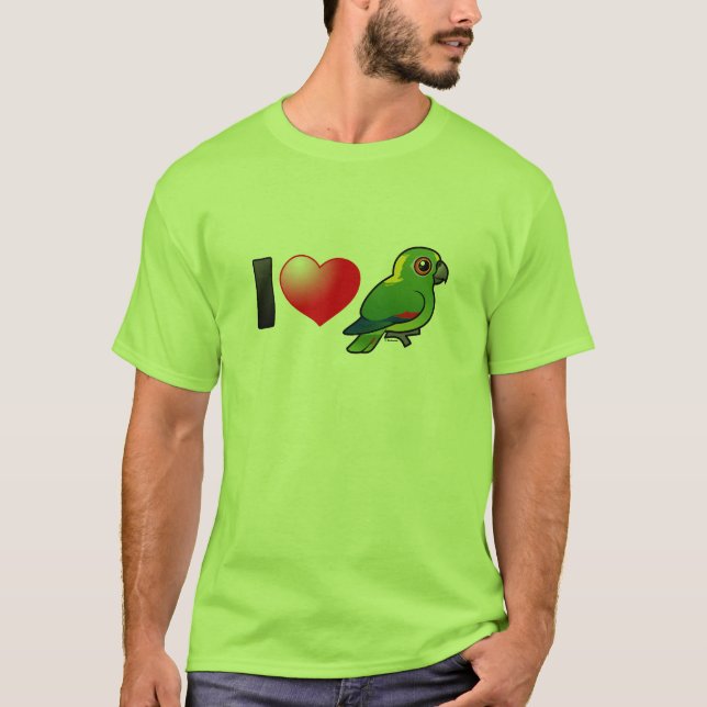 Camiseta Eu amo Amazons Amarelos-naped (Frente)