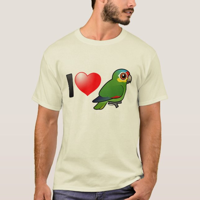 Camiseta Eu amo Amazons Vermelhos-lored (Frente)