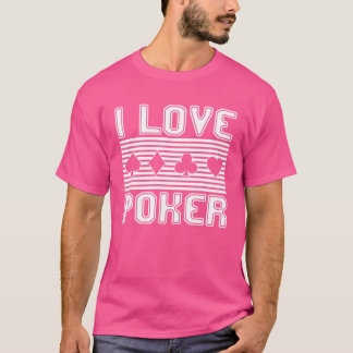 Camiseta Eu amo amigos de pôquer
