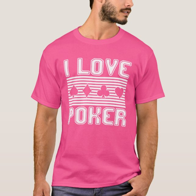 Camiseta Eu amo amigos de pôquer (Frente)