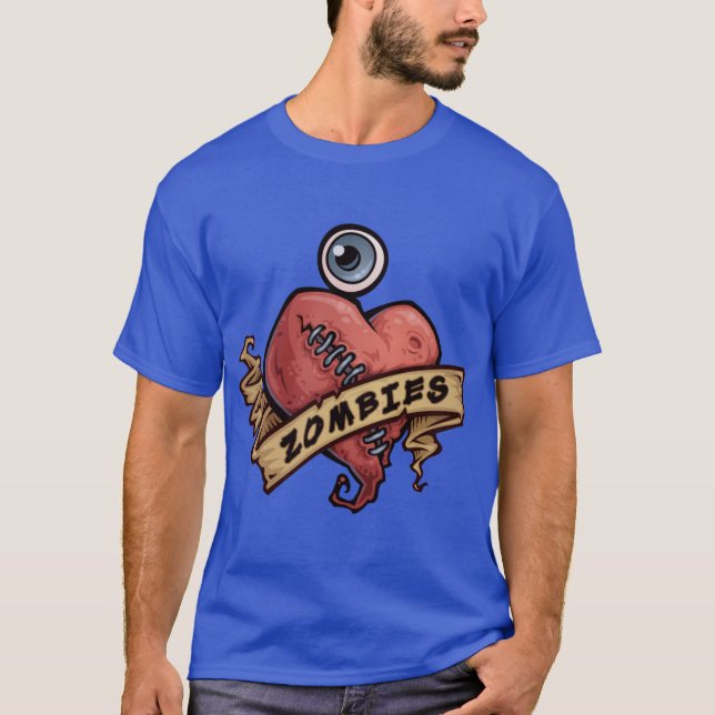 Camiseta Eu amo amigos Zombies (Frente)